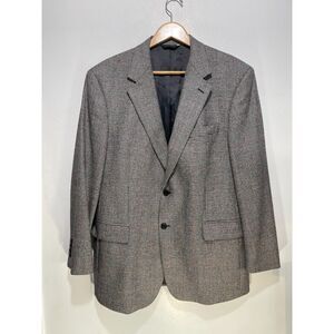 Brooks Brothers Loro Piana wool sport coat Italy blazer business plaid men 44R